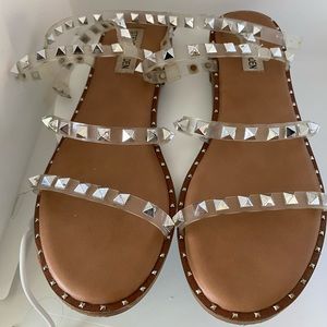Steve Madden Women’s Flat Sandals Clear Size 8.5.